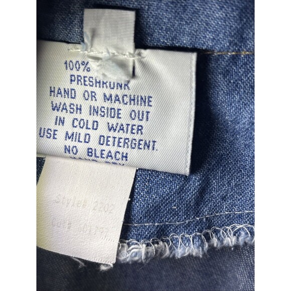 Monique Fashions Shirt Womens Vintage Sz 10 Blue Acid Wash Rhinestone Stud Mode - Picture 5 of 8